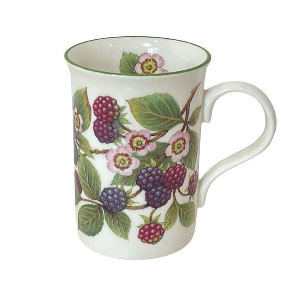 VTG Crown Trent China BLACKBERRY 4” Coffee Tea Mug Porcelain ~ ENGLAND - Picture 1 of 9